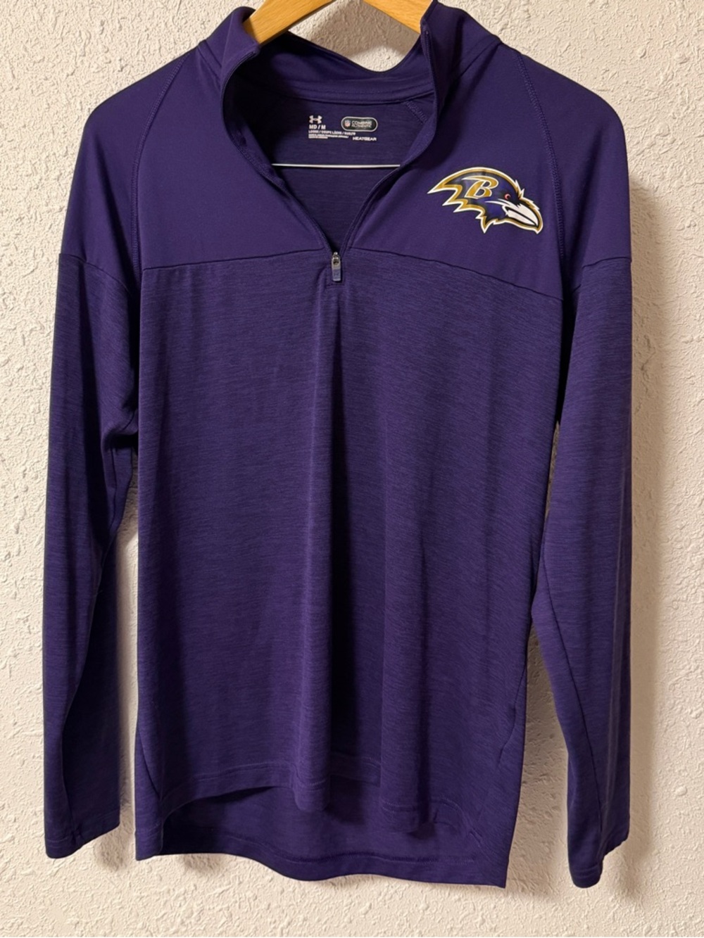 Under Armour Purple NFL Combine Authentic HeatGear Quarter-Zip Pullover medium